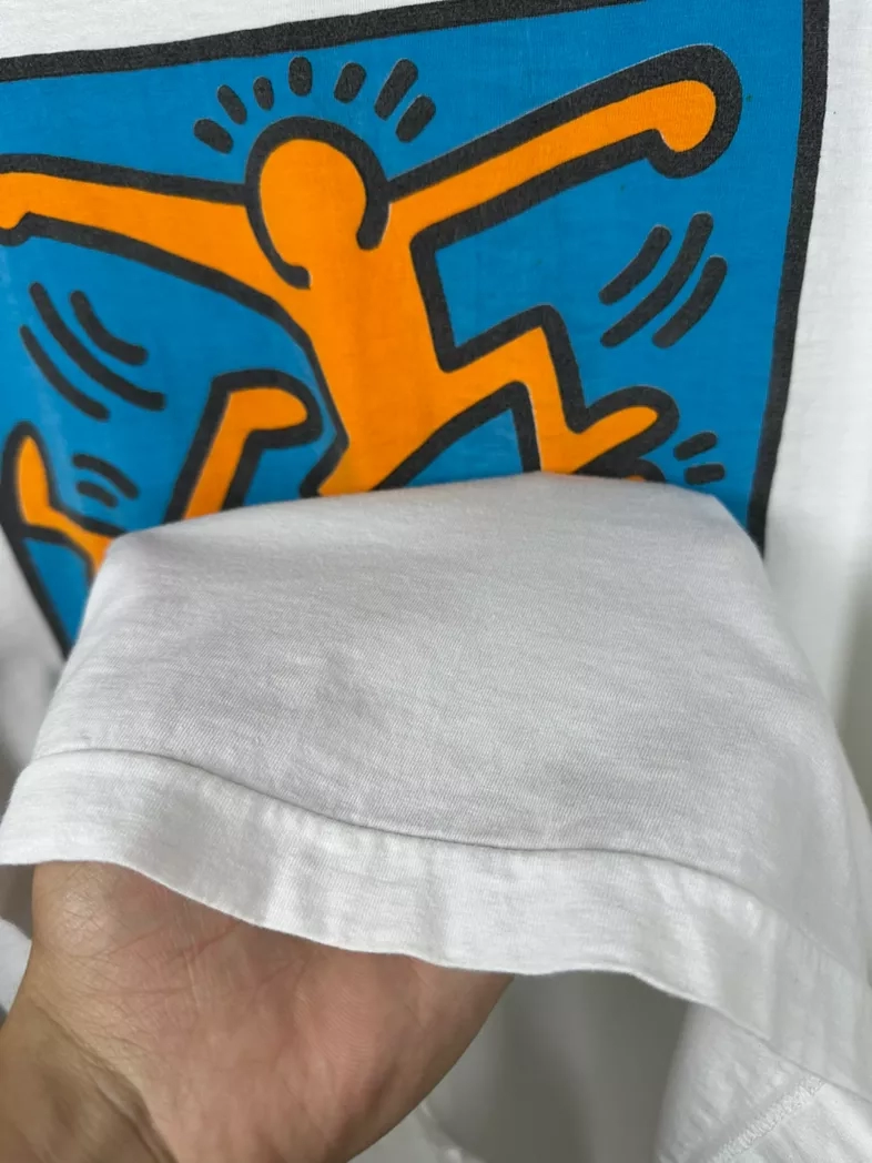 Vintage keith haring lucky strike super rare art tee shirt