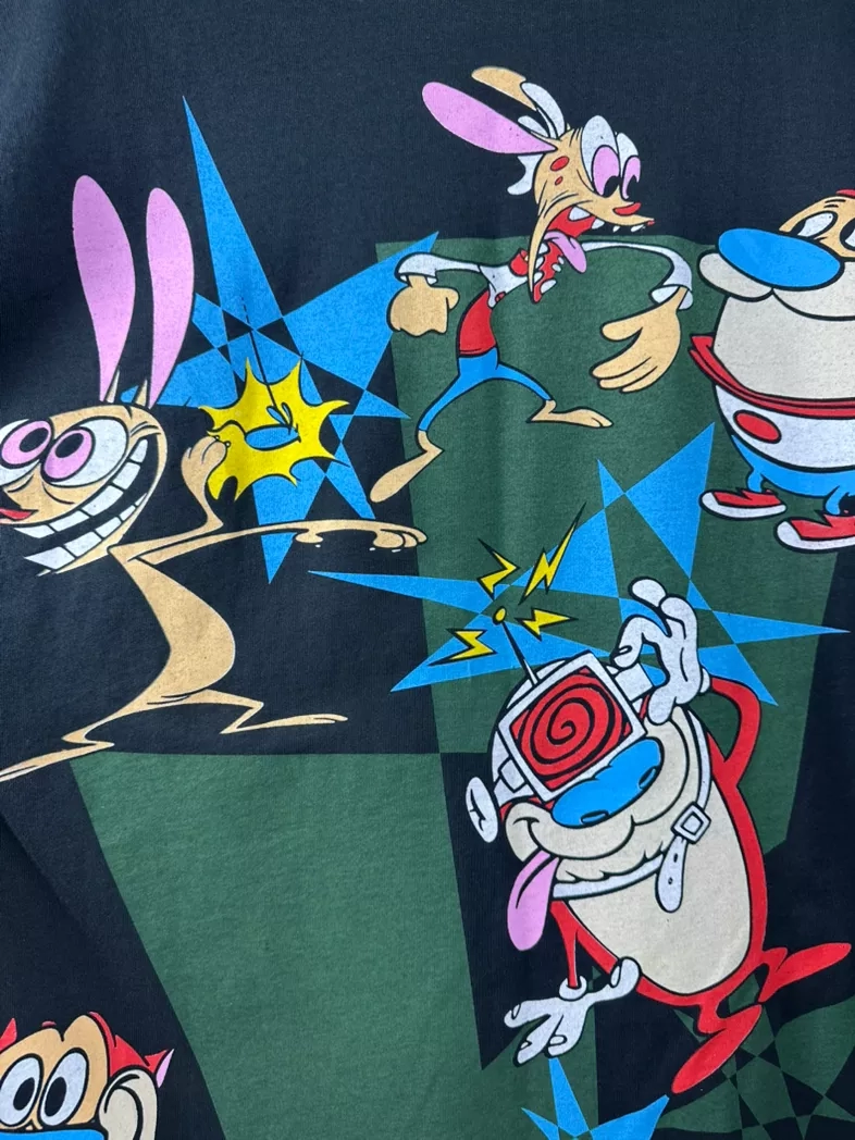 Vintage 1992 Ren and Stimpy Nickelodeon cartoon tee shirt