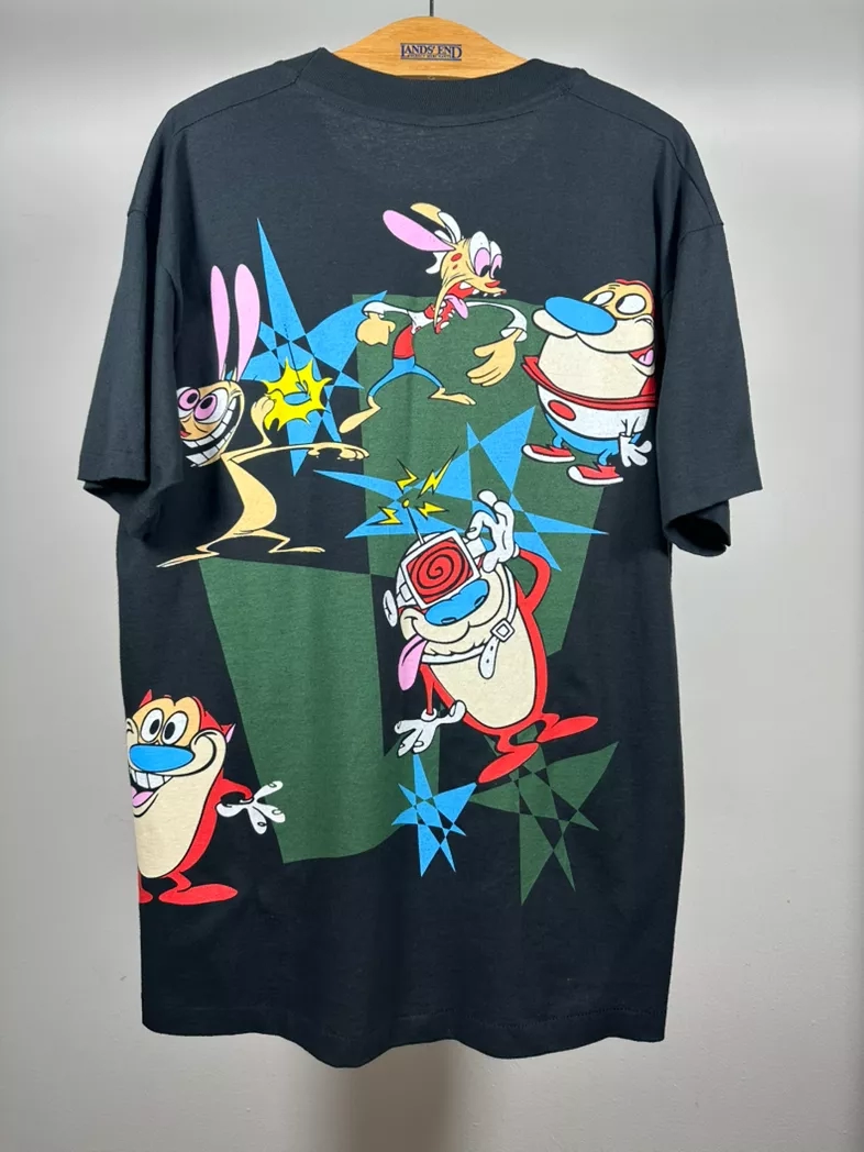 Vintage 1992 Ren and Stimpy Nickelodeon cartoon tee shirt