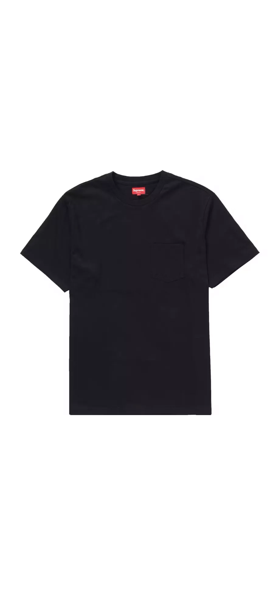 Supreme S logo lazer cut Pocket Tee Black