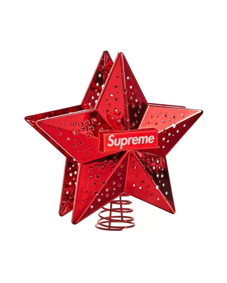 Supreme Red Star Christmas Tree Topper