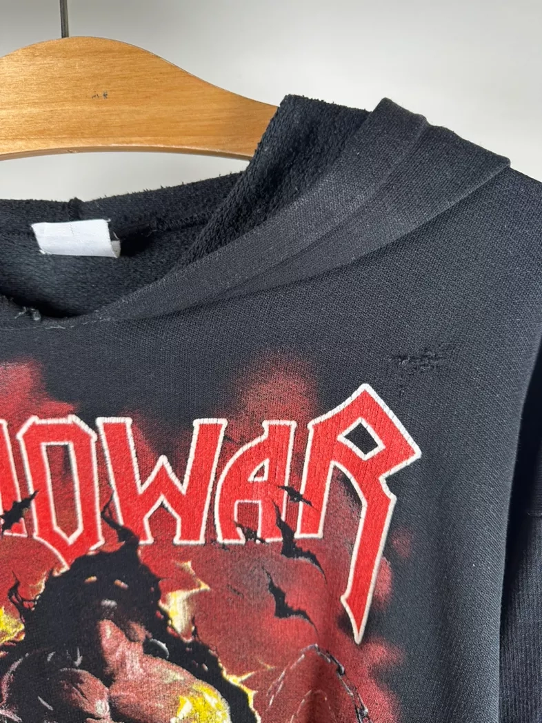 Vintage 90s manowar louder than hell euro hoodie