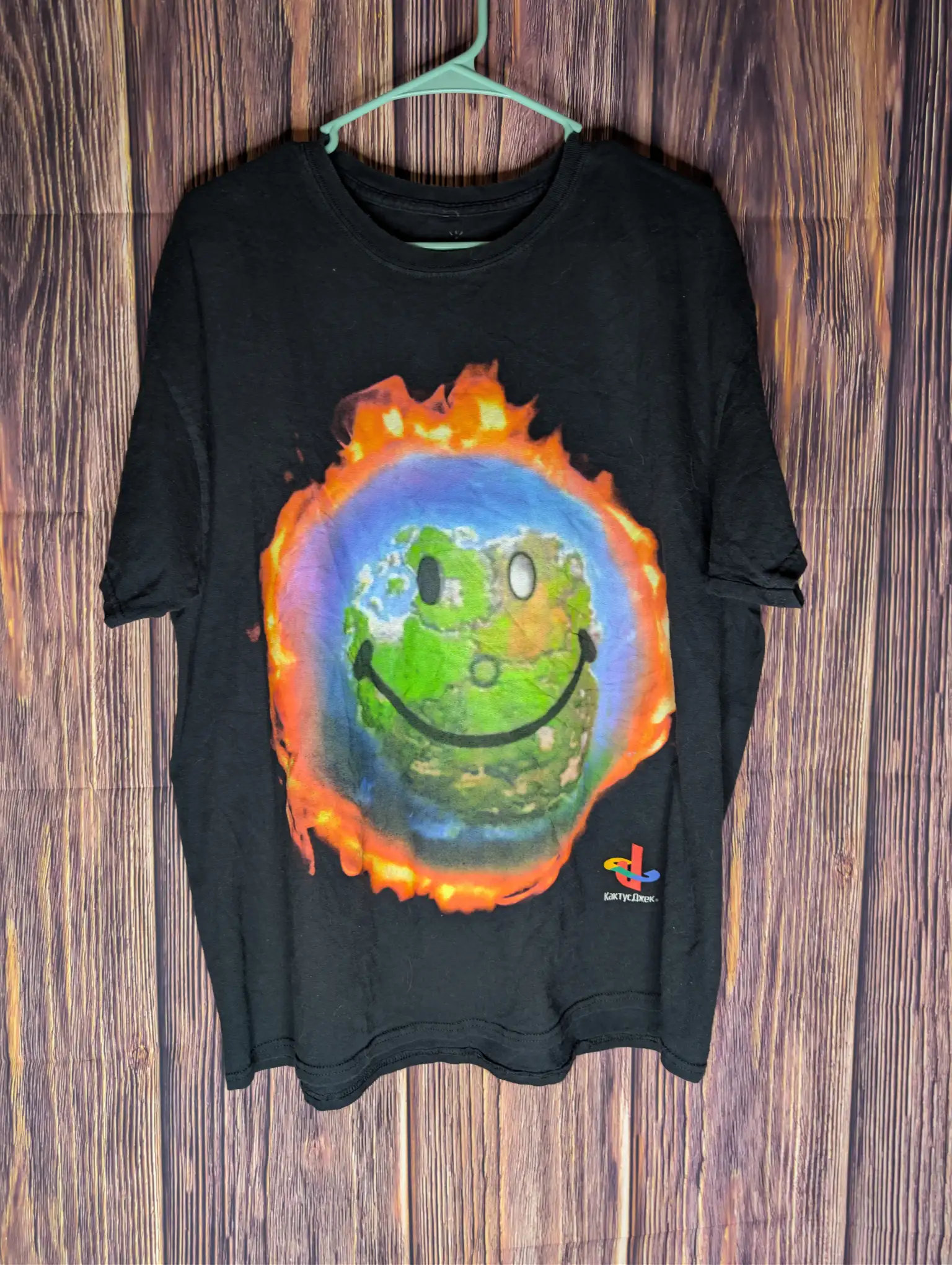 Cactus Jack x Fortnite Flaming Earth T-Shirt Sz L