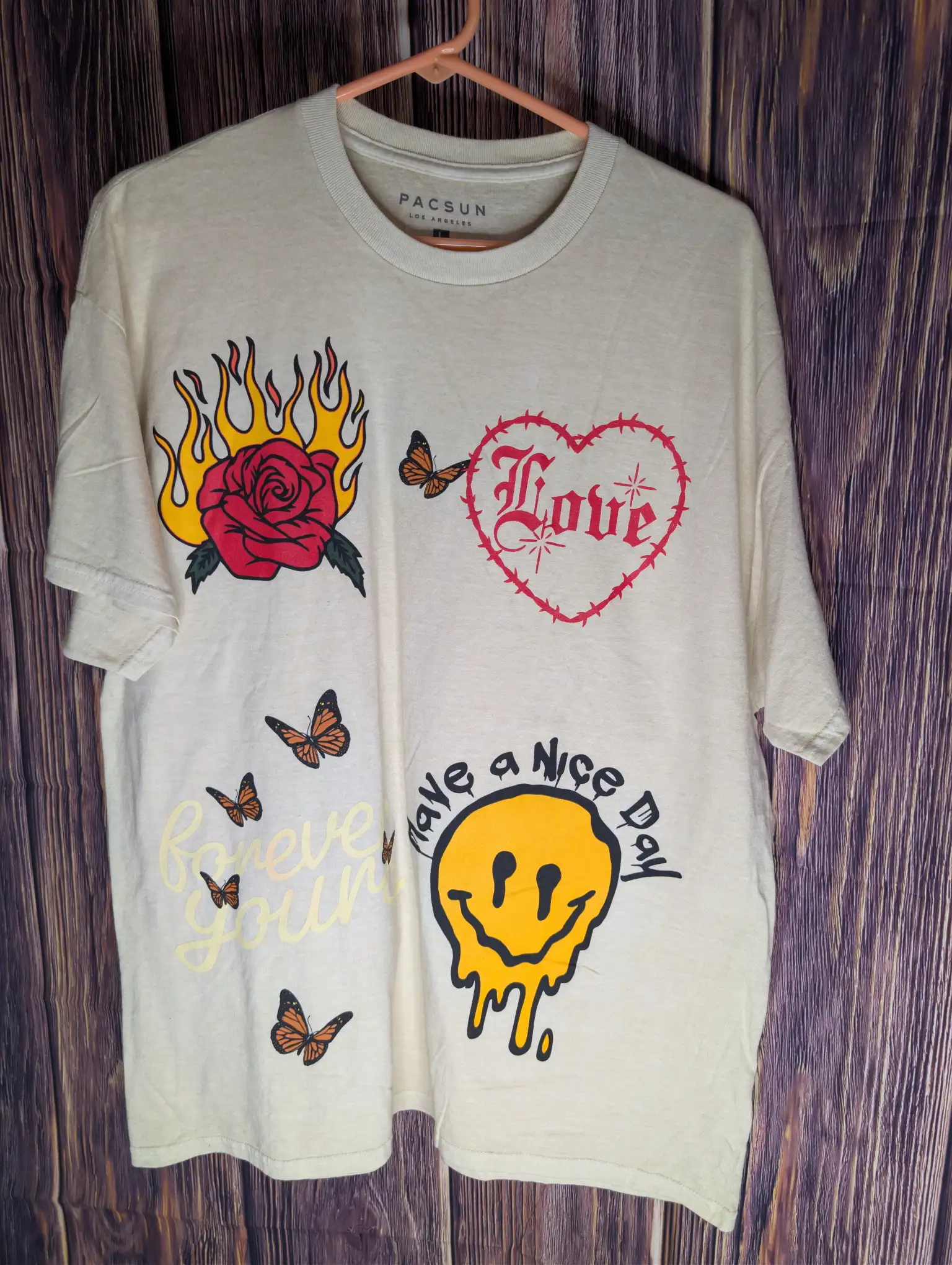 Pacsun Graphic Tee AOP Sz L