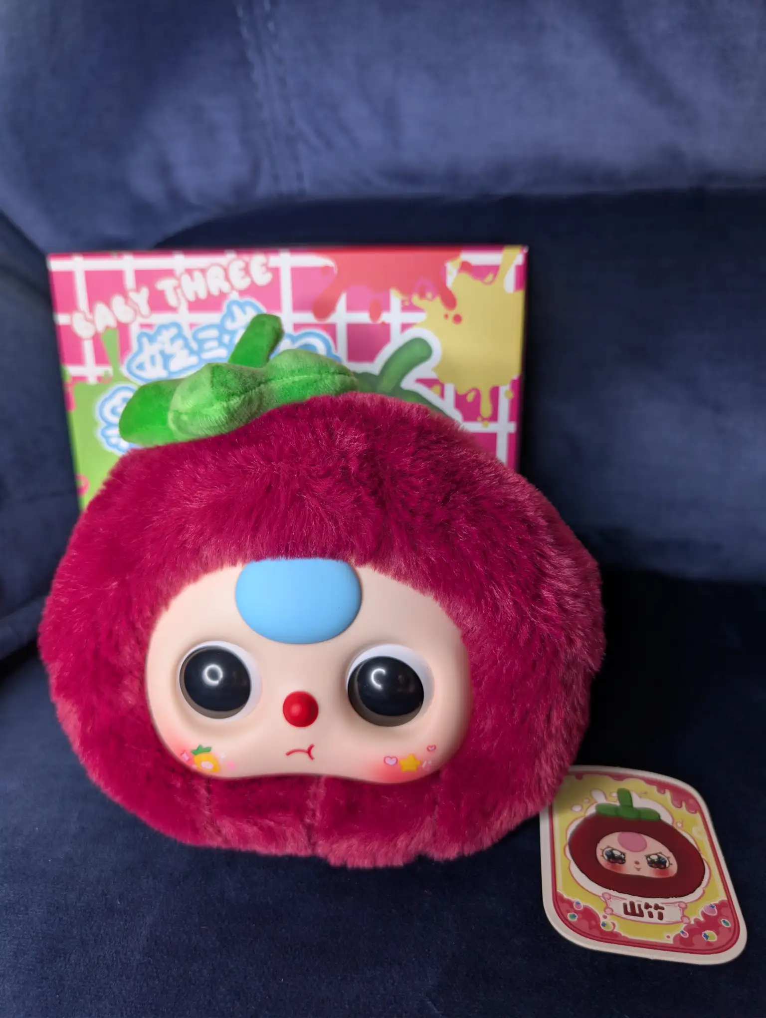 Baby Three Orchard Plush Figure Zipper Bag - Mangosteen