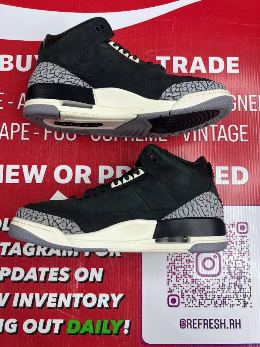 Air Jordan 3 Off Noir Size 10w/8.5m