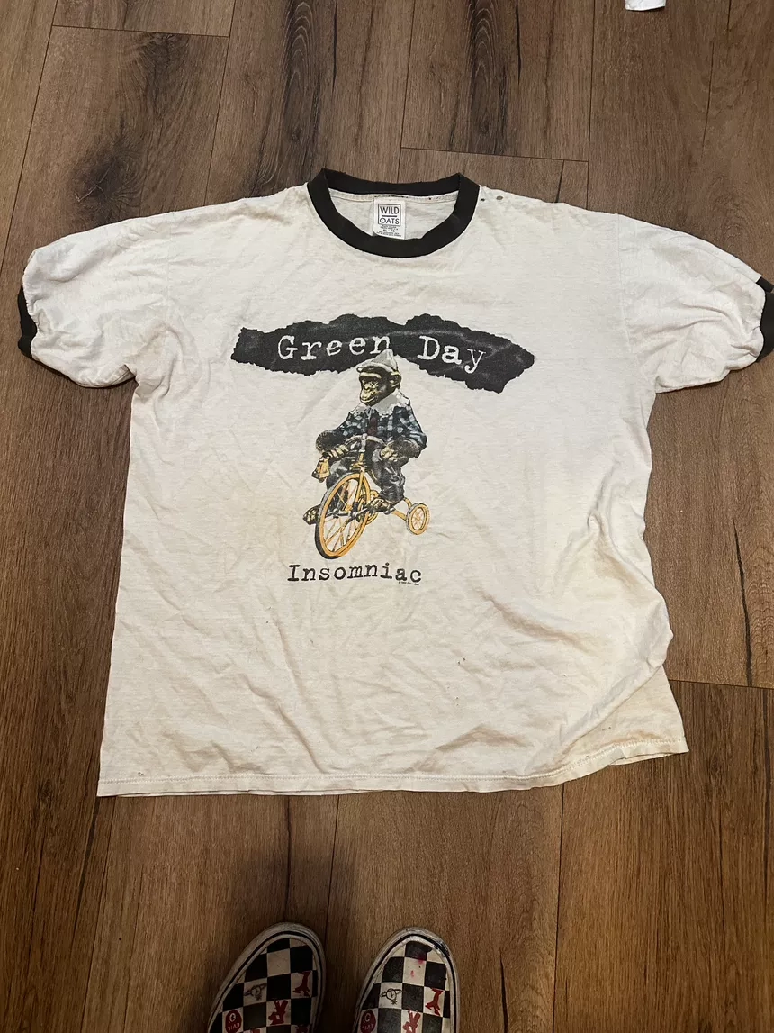 Vintage 90’s Green Day Insomniac Ringer Tee