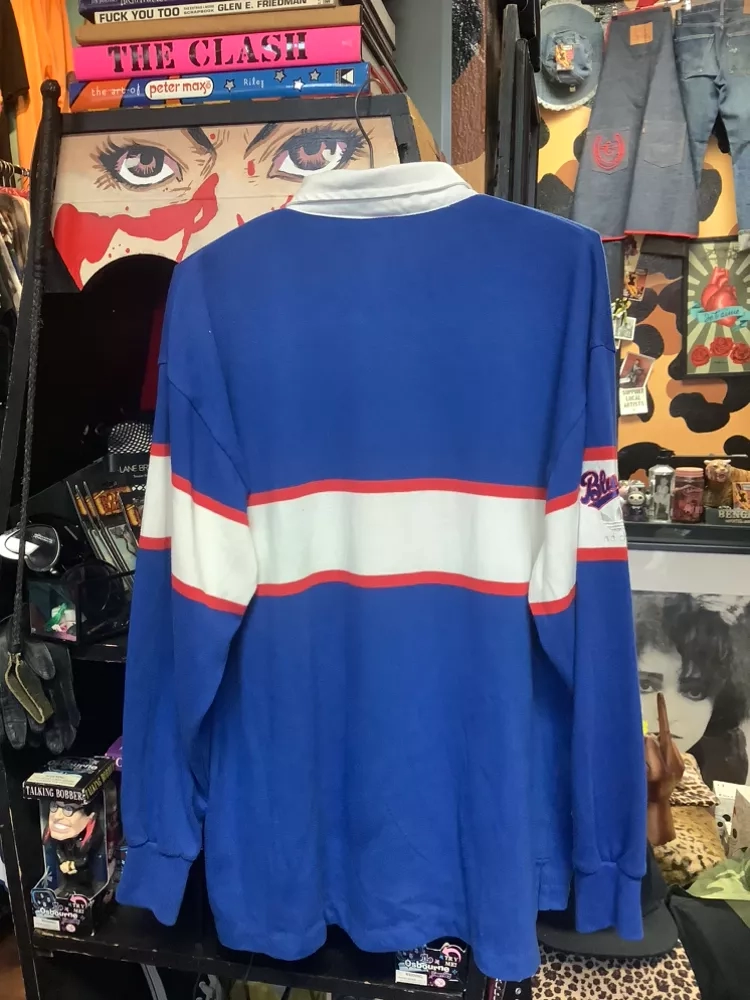 Vintage Adidas BLue Rugby Polo Shirt