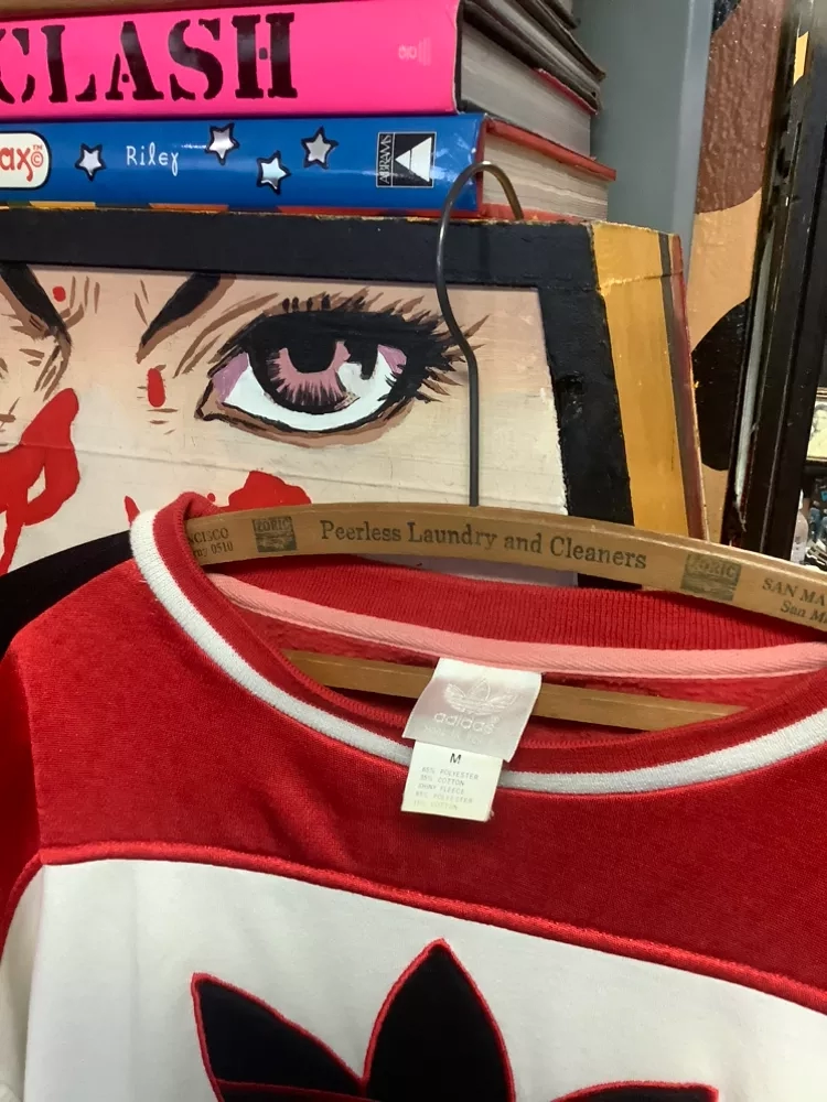 Vintage Adidas TrefoiL Red Colorblock Sweatshirt