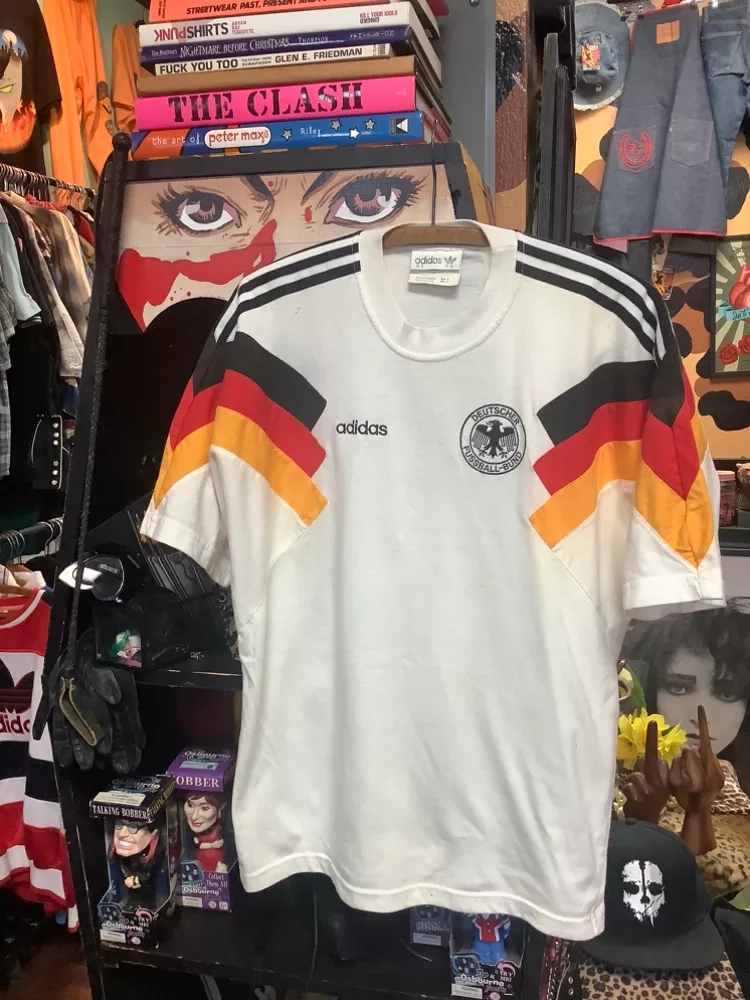 Vintage 90s WorLd Cup Adidas Germany FussbaLLFooty T Shirt  Jersey