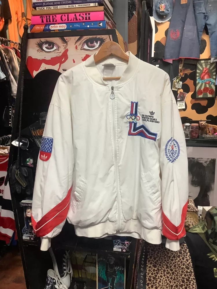 Vintage Adidas 1980 Olympics Lake Placid Bomber Jacket