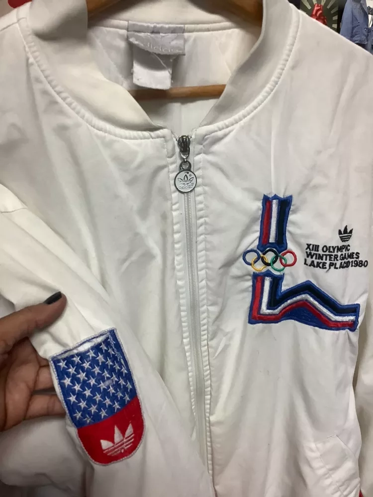 Vintage Adidas 1980 Olympics Lake Placid Bomber Jacket