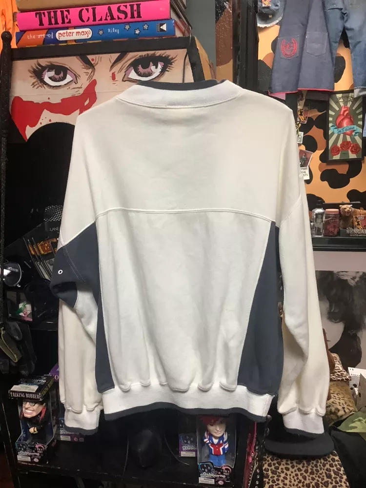 Vintage Adidas TrefoiL Grayish/Navy & White Sweatshirt