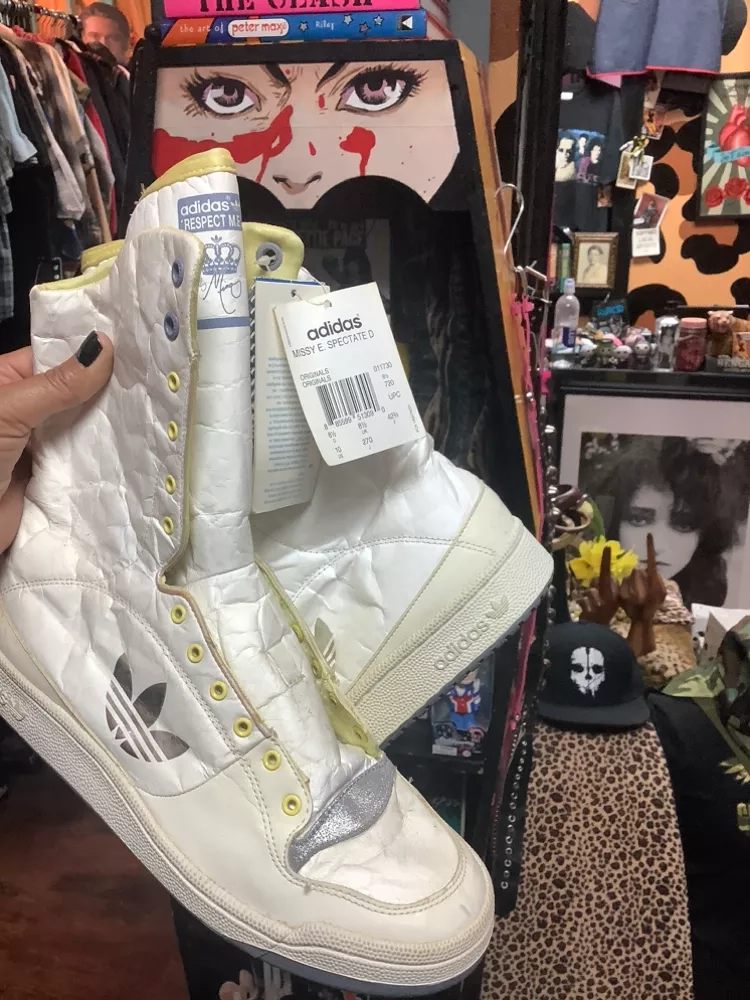 Vintage Adidas Missy E Respect ME High Top Sneakers