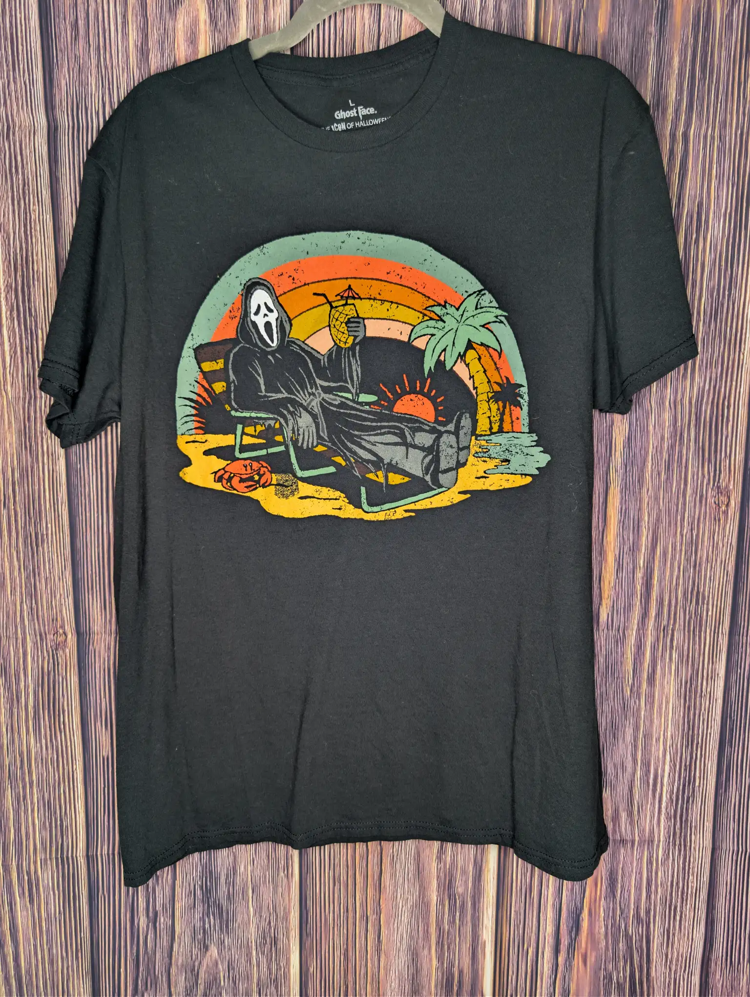 Ghost Face Vacation T-Shirt Sz L