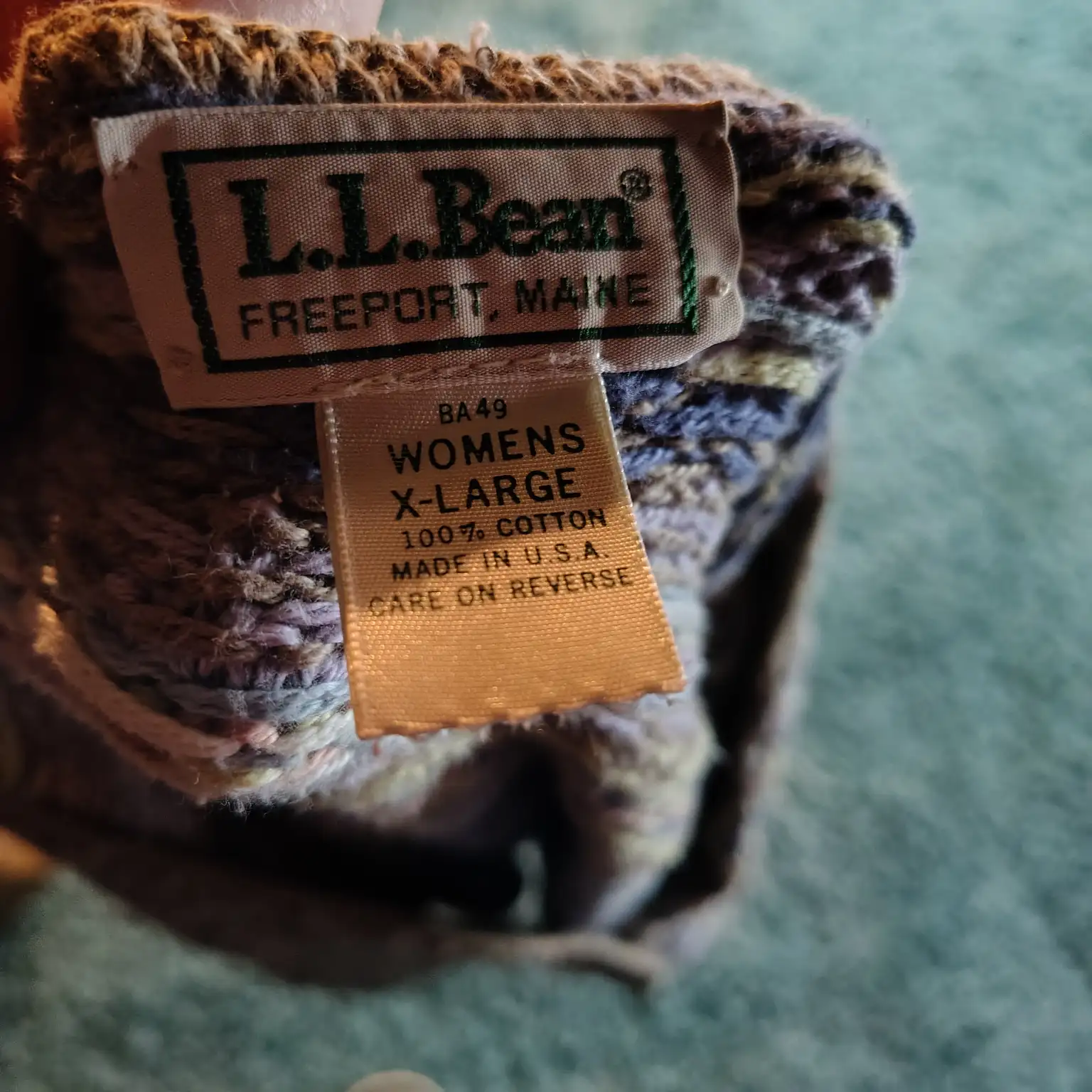 Vintage Women's LL Bean Fair Isle Cardigan Sweater