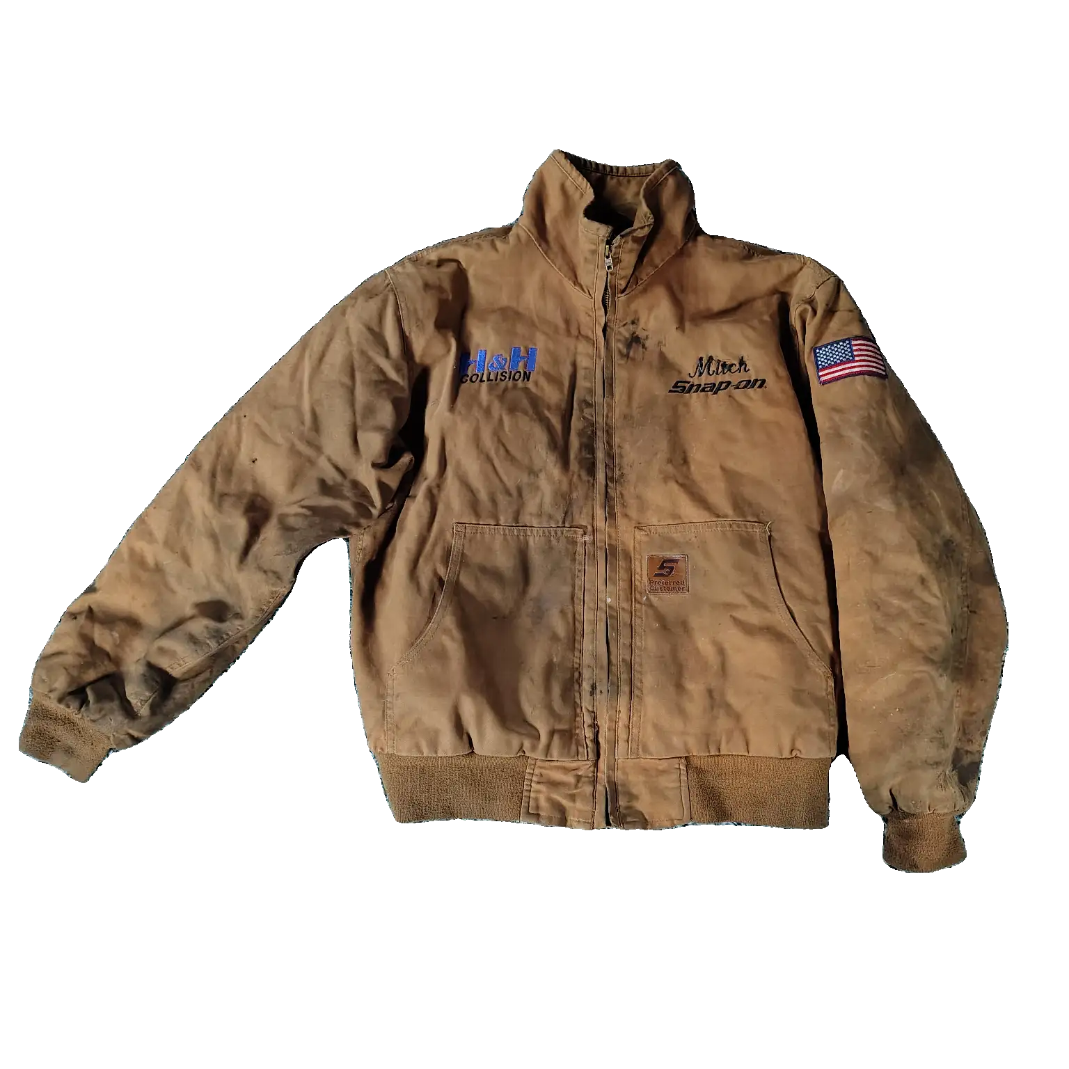Vintage distressed Snap-on Workwear Jacket Large