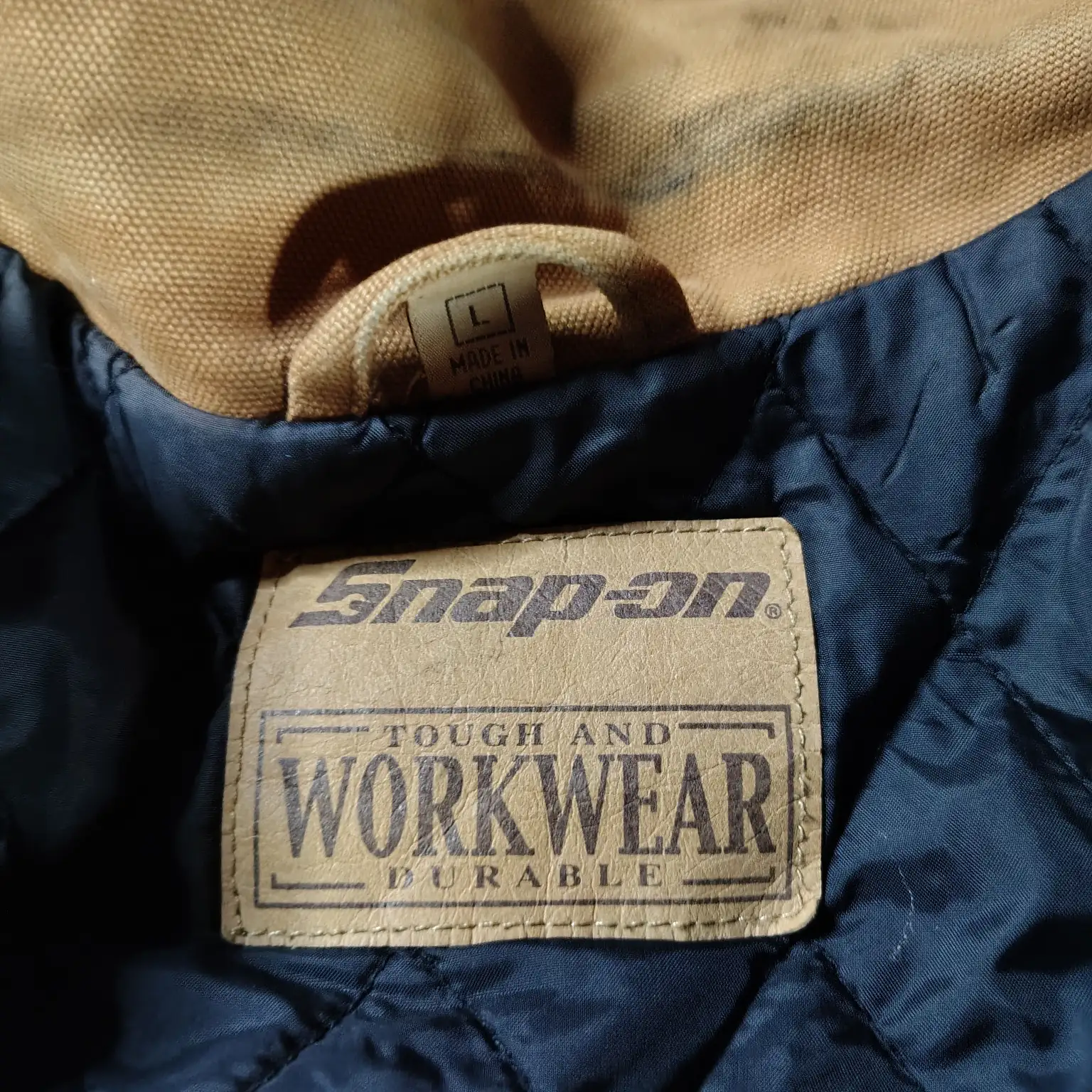 Vintage distressed Snap-on Workwear Jacket Large