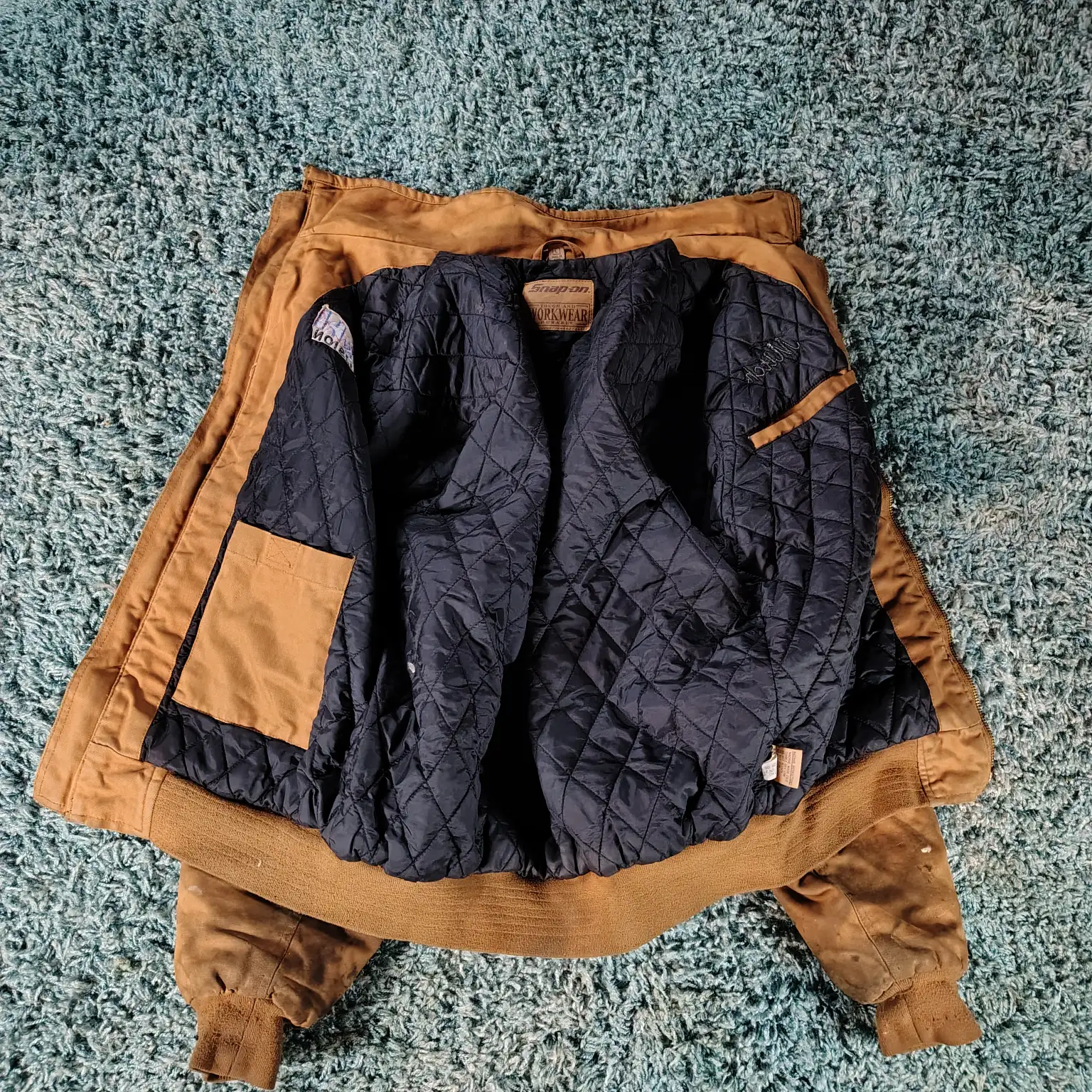 Vintage distressed Snap-on Workwear Jacket Large