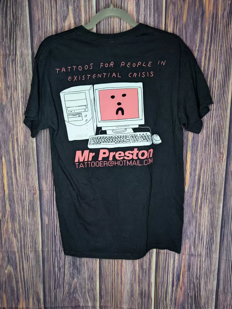 Mr. Preston Tattooer Pixel Art Tee Sz M