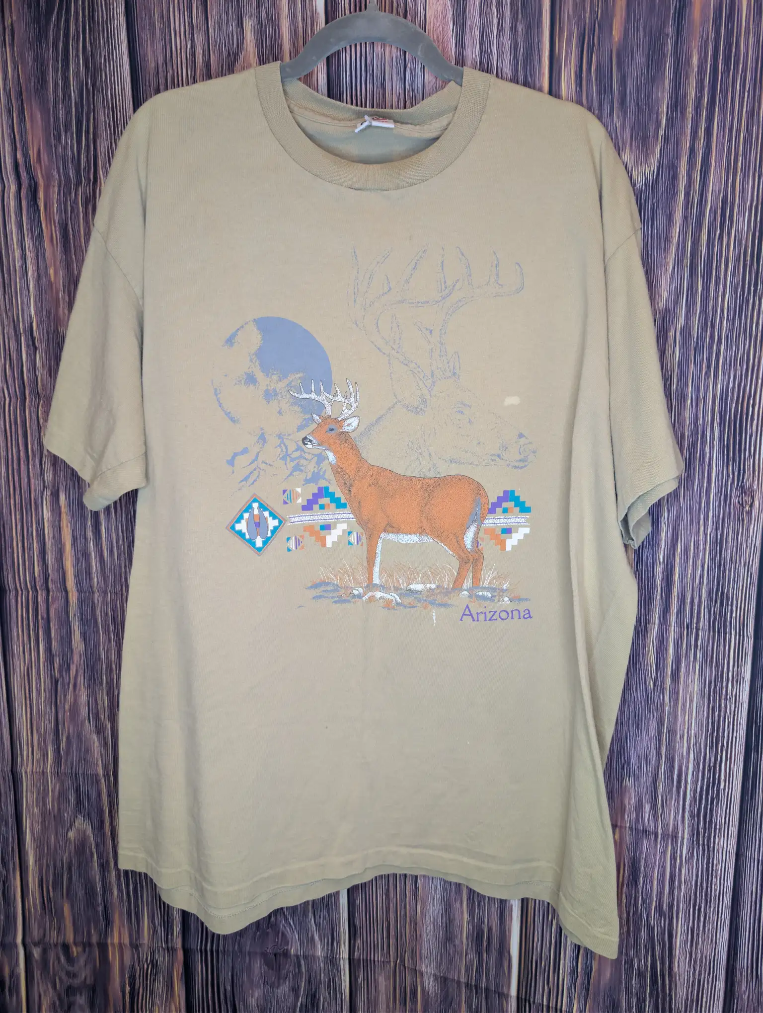 Vintage Arizona Deer Graphic Tee Sz XXL