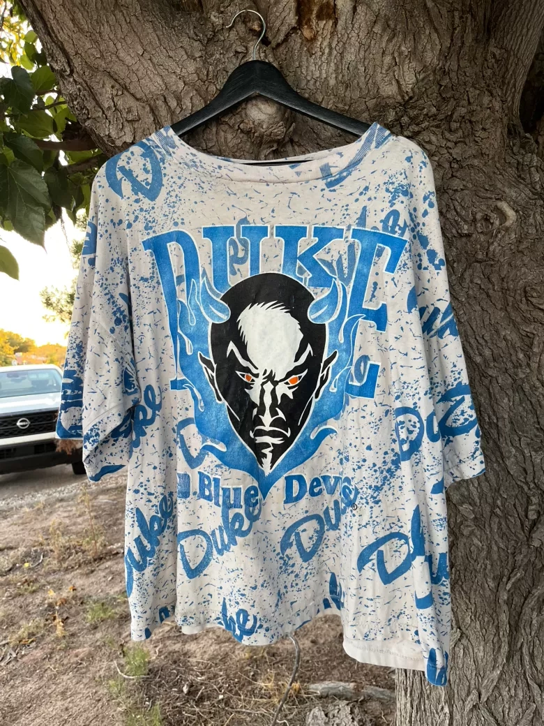 Vintage Duke Blue Devils All-Over Print Tee