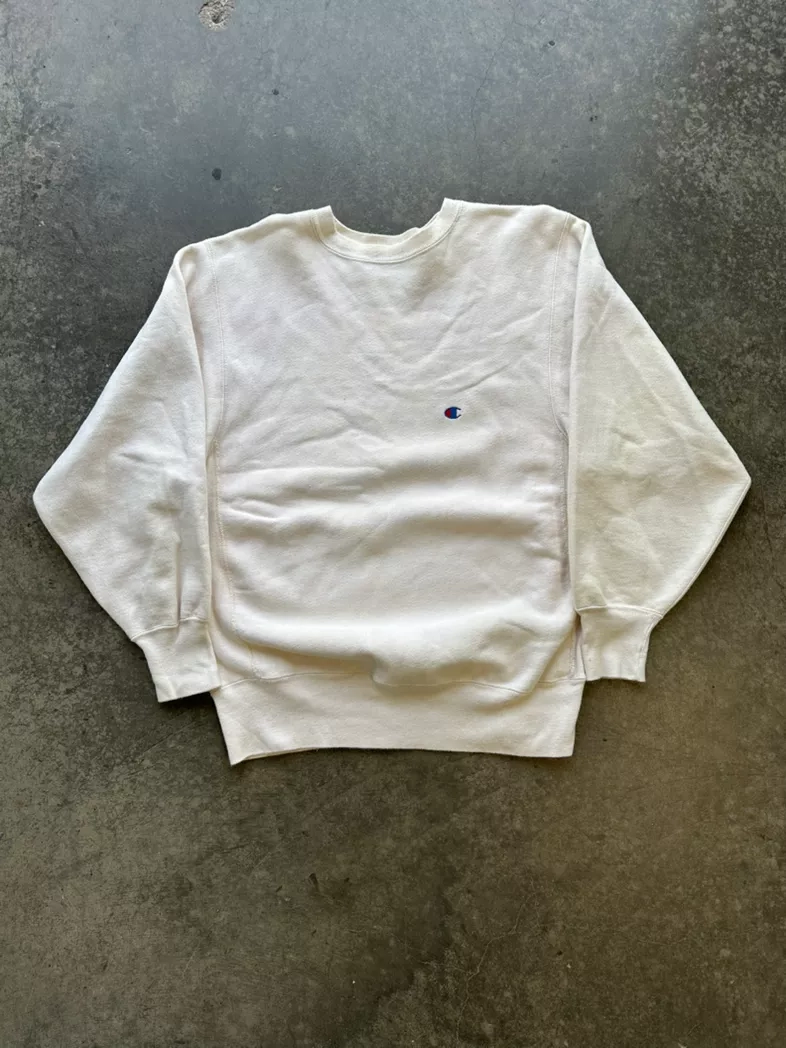 Champion White Crewneck Sweatshirt