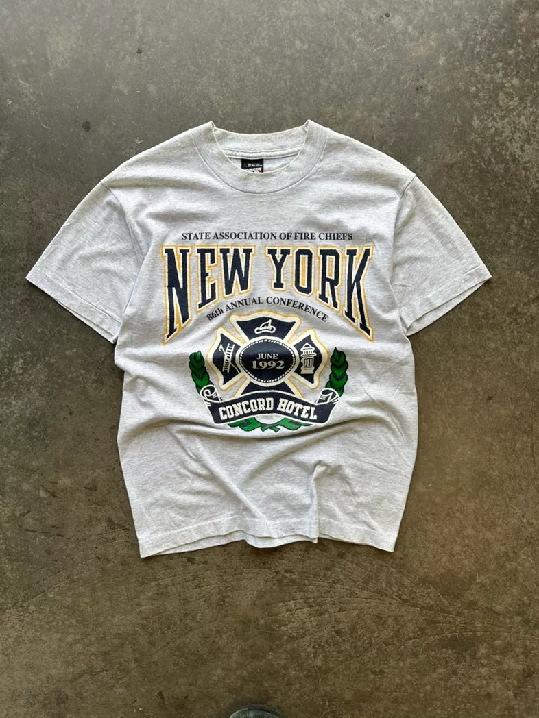 Vintage 1992 NY Fire Chiefs Conference Tee