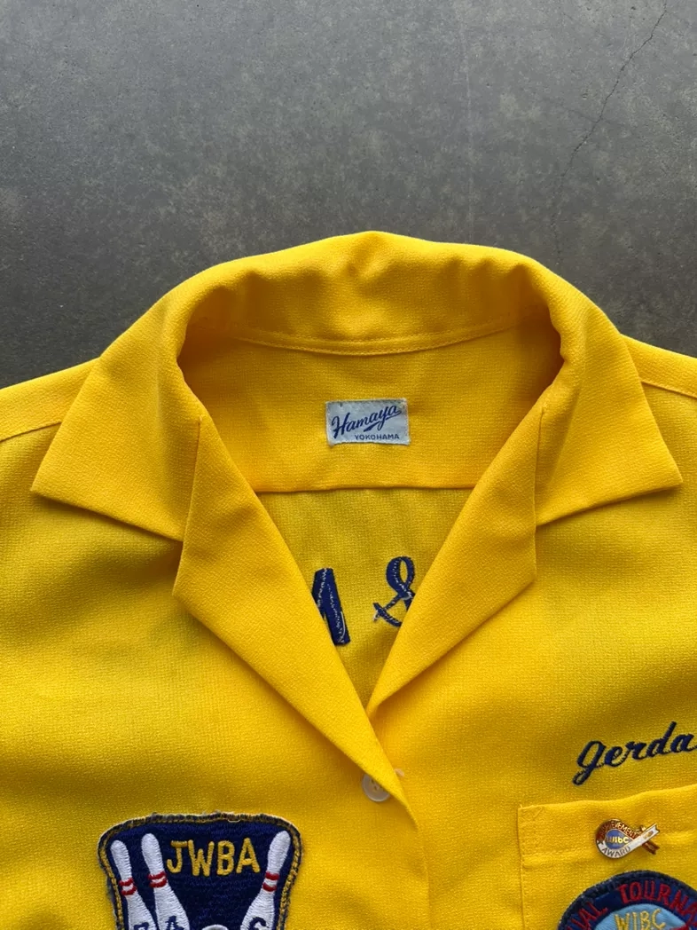 Vintage Yellow Bowling Shirt