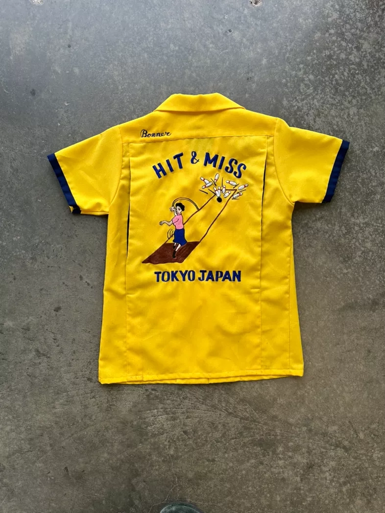 Vintage Yellow Bowling Shirt