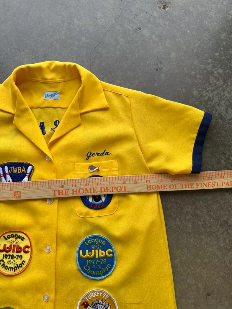 Vintage Yellow Bowling Shirt