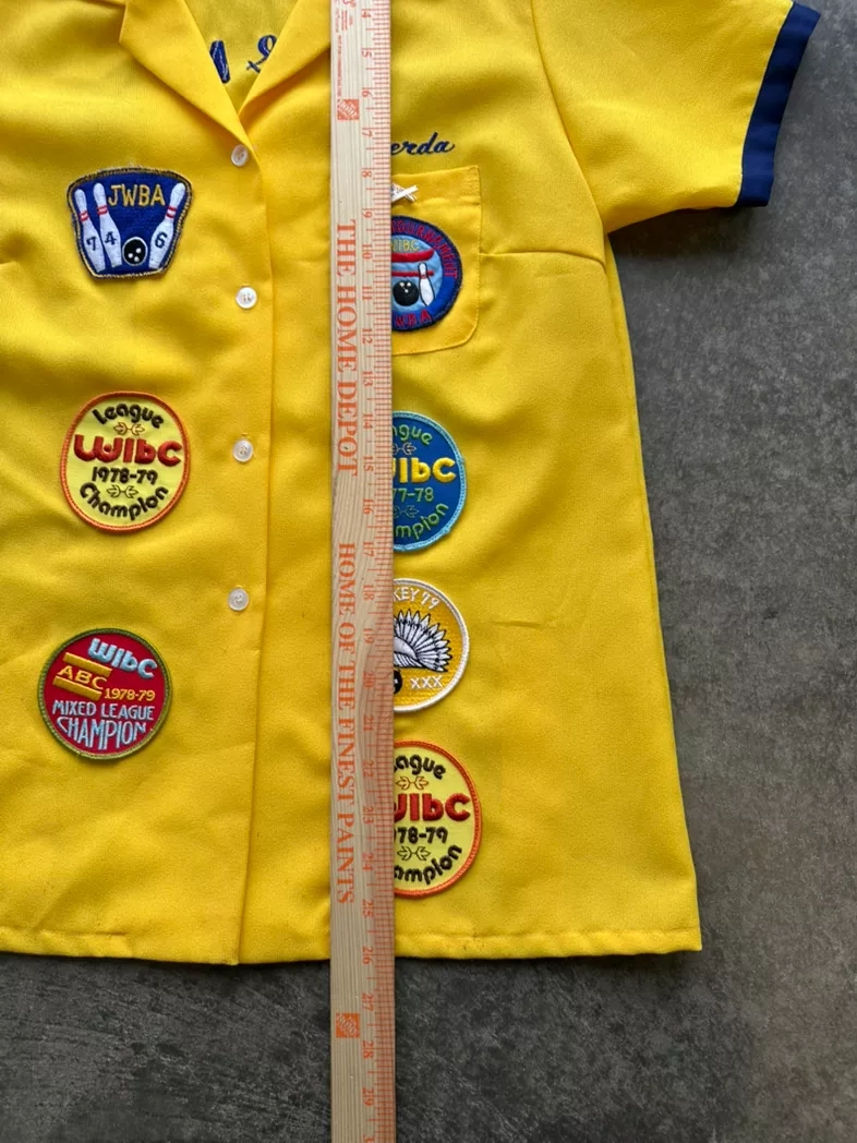 Vintage Yellow Bowling Shirt