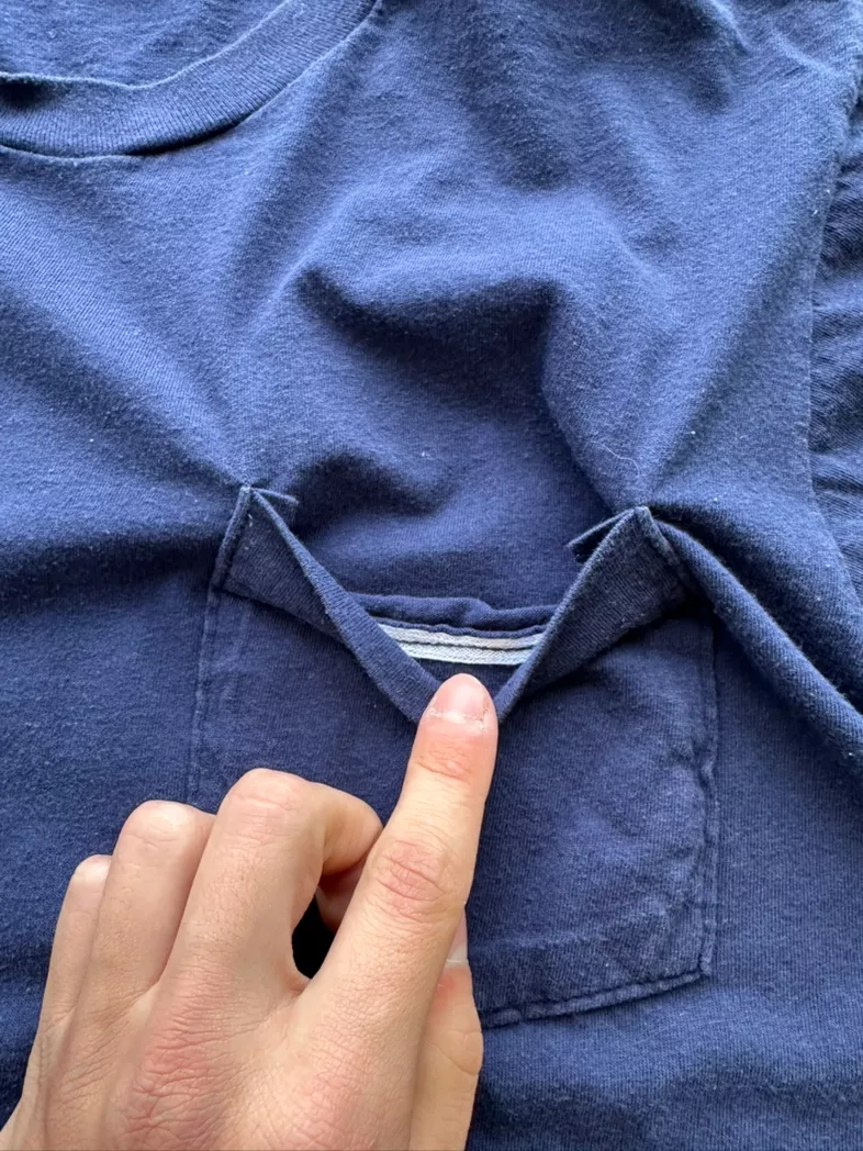 Vintage Navy Pocket Tee