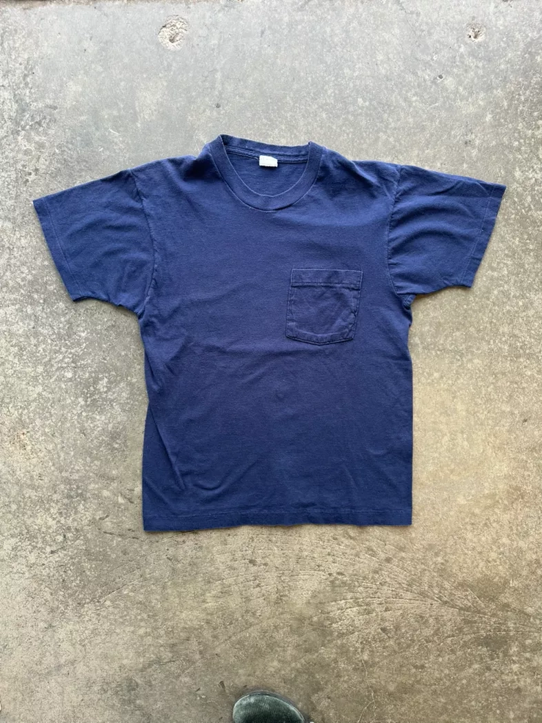 Vintage Navy Pocket Tee