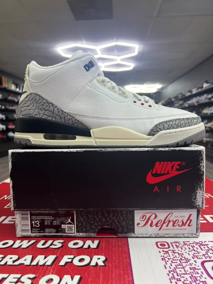 Air Jordan3 White Cement Reimagined Size 13