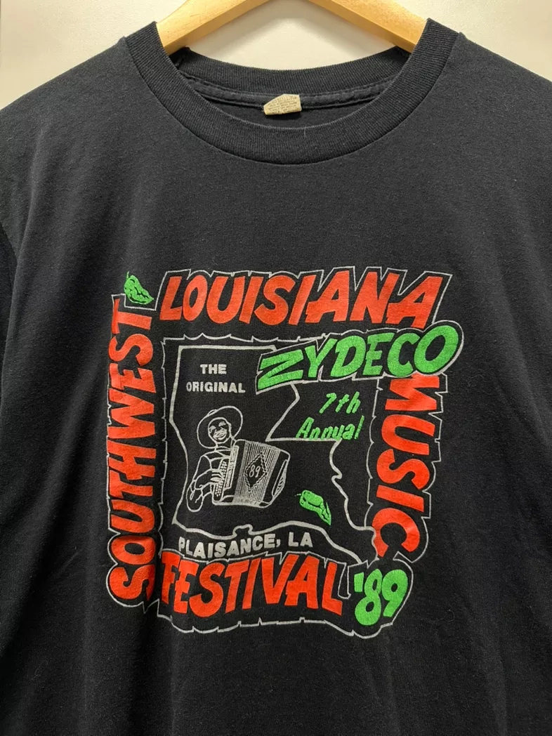 Vintage 1989 Louisiana Zydeco Music Festival T-Shirt
