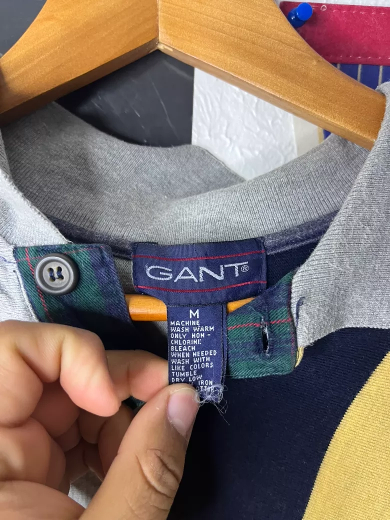 Vintage Gant Rugger Striped Longsleeve Polo