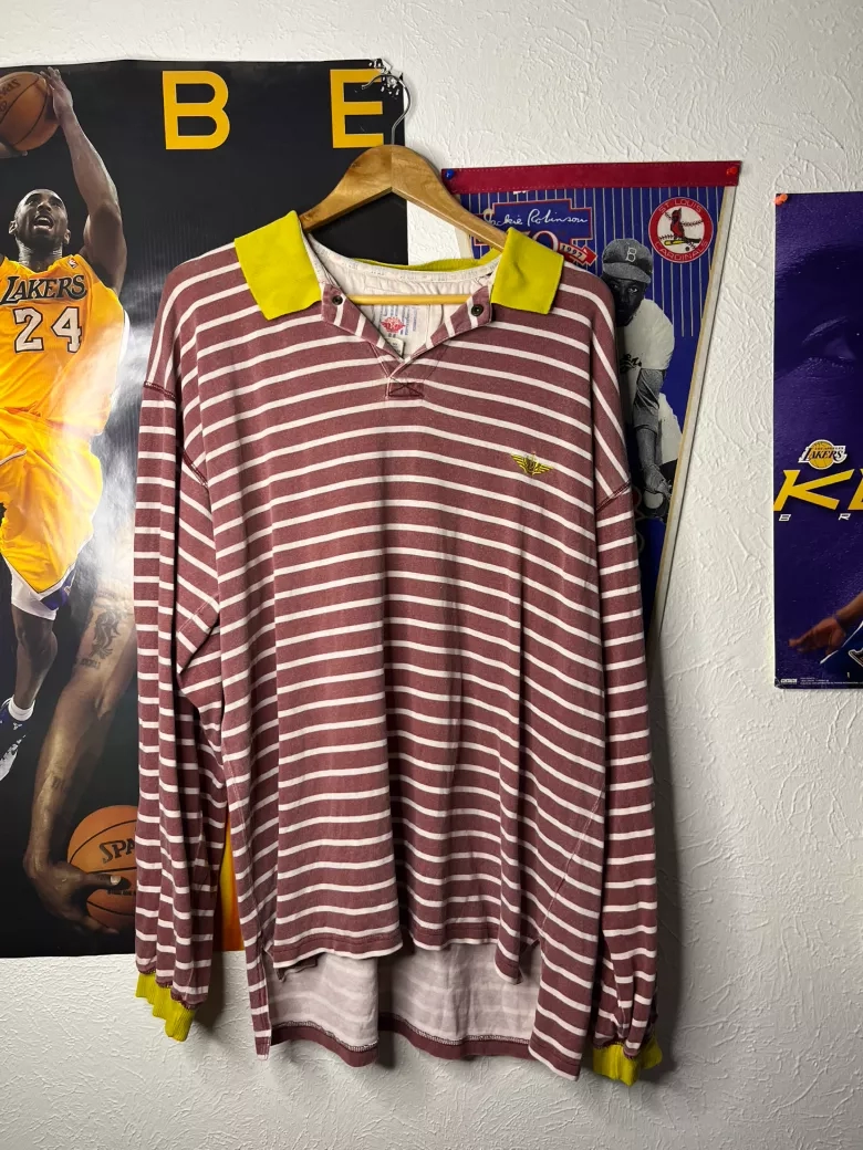 Vintage Striped Longsleeve Polo