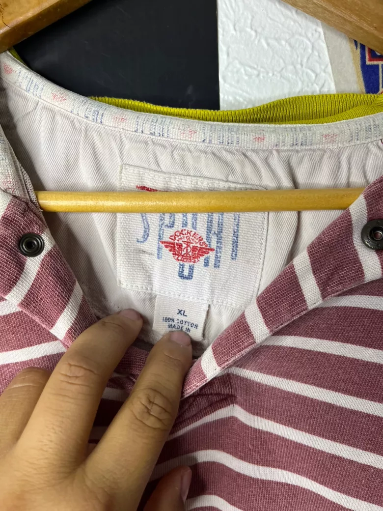 Vintage Striped Longsleeve Polo