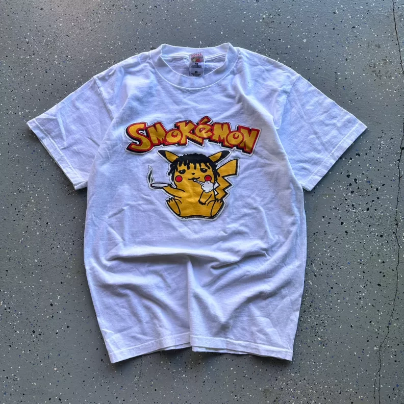 90s Smokémon Pikachu Parody Pokemon Tee