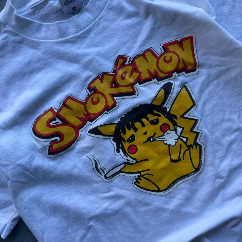 90s Smokémon Pikachu Parody Pokemon Tee
