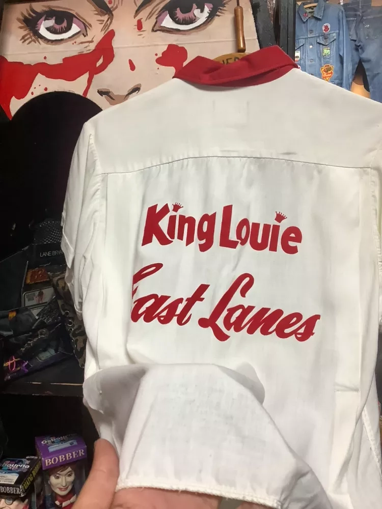 Vintage (FLocked Lettering)King Louie East Lanes Bowling Shirt