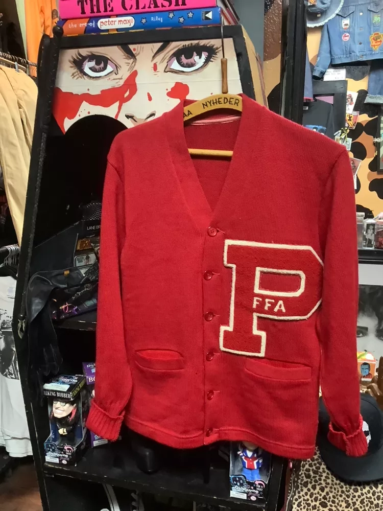 Vintage Red “P” FFA Letterman Cardi