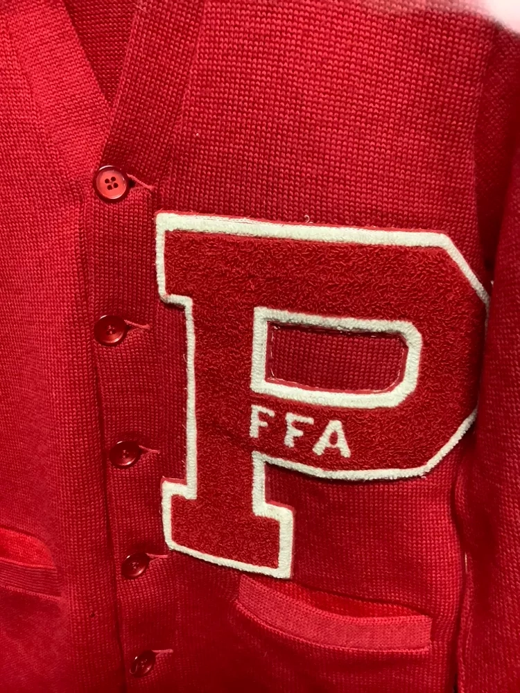 Vintage Red “P” FFA Letterman Cardi