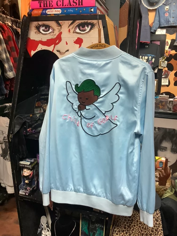Child of GoLf  Baby Blue SateeN Souvenir StyLe Jacket