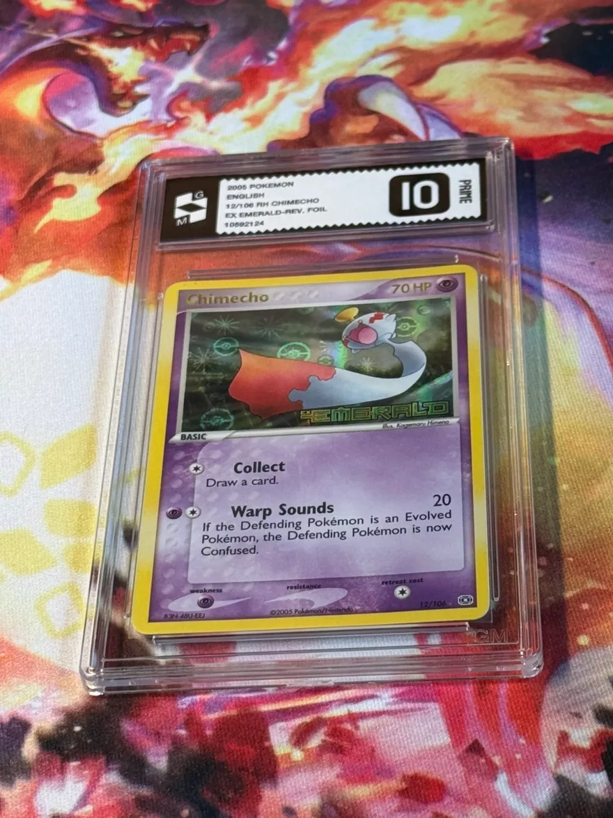 2005 Pokemon Chimecho EX Emerald Reverse Foil GM prime 10