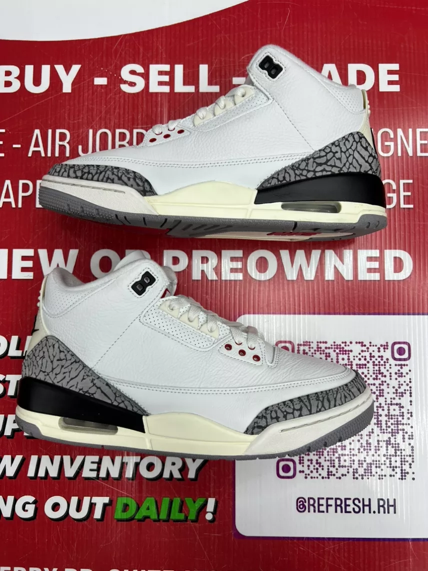 Air Jordan 3 White Cement Reimagined Size 9