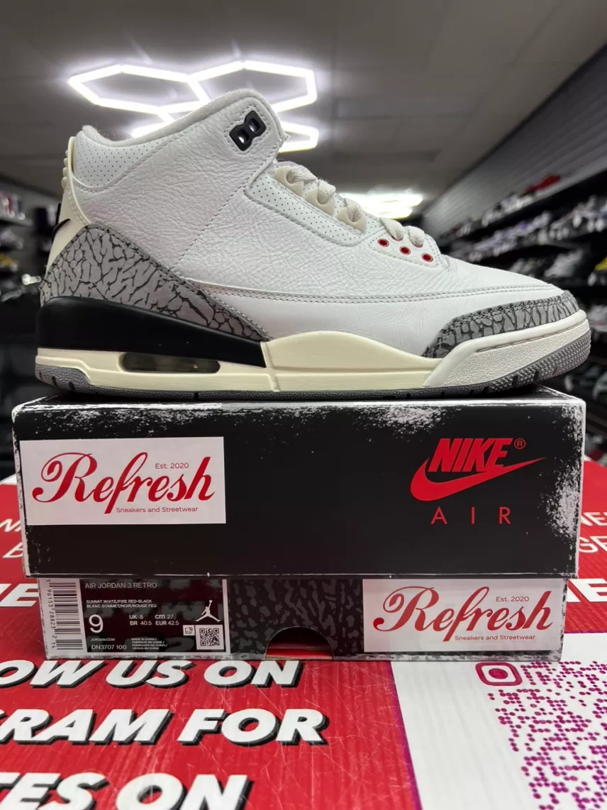 Air Jordan 3 White Cement Reimagined Size 9