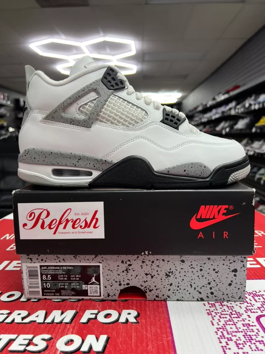 Air Jordan 4 White Cement Size 8.5