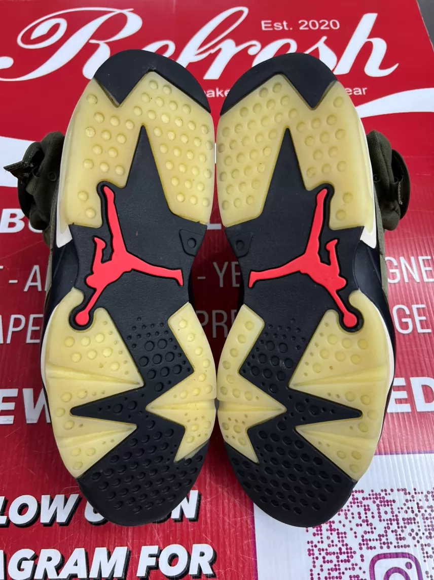 Air Jordan 6 Travis Scott Olive Size 12